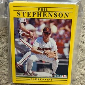 Vintage. Lot of 37 Fleer Baseball Cards 1991 mint or near mint condition.